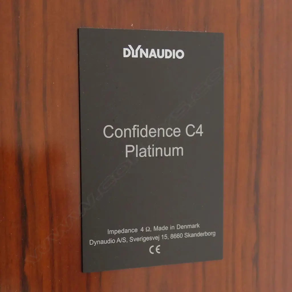 A Pair of Dynaudio Confidence C4 Platinum floor standing speakers, with original instruction booklet and packing crates Image 1++